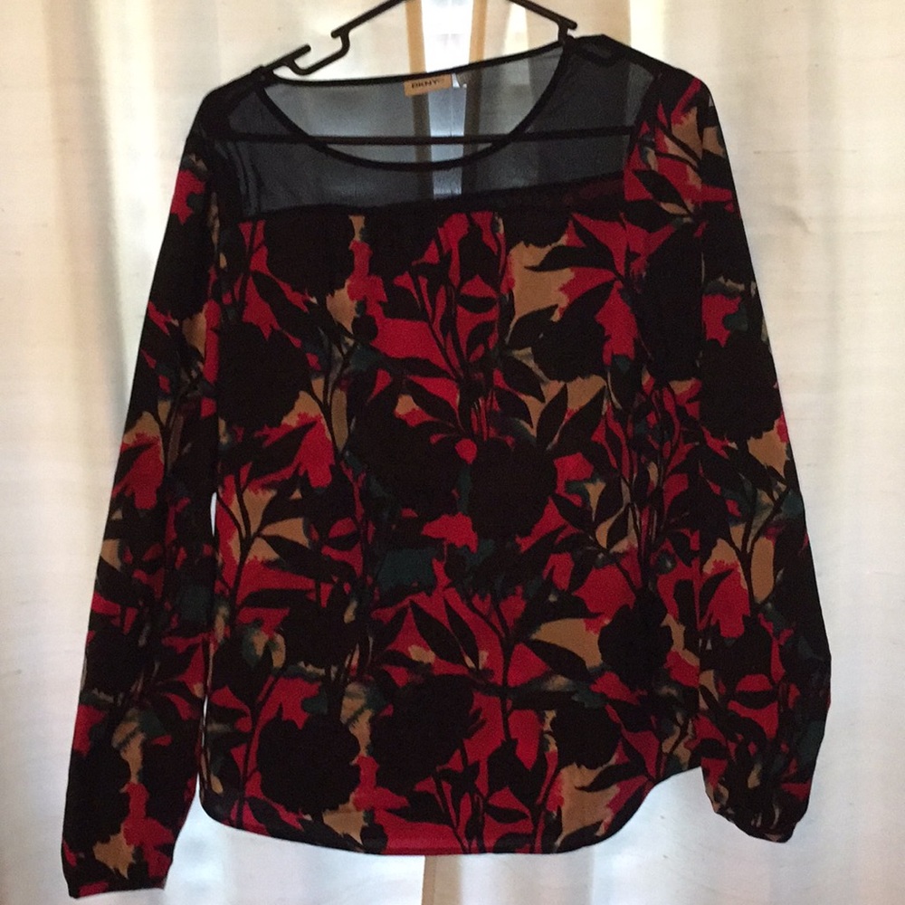 DKNYC Floral Blouse